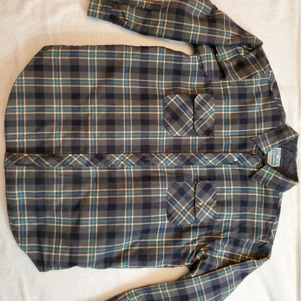 Outdoor exchange quilted liner flannel shirt-jacket